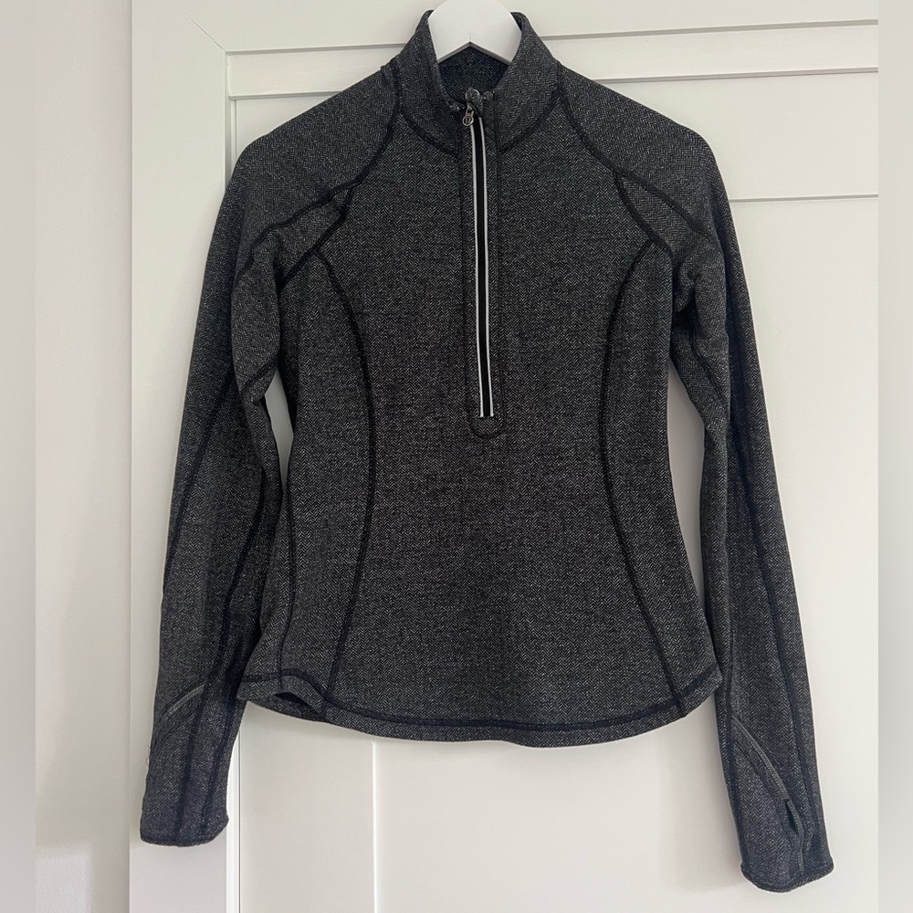 Lululemon Grey Herringbone Pullover - image 2